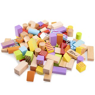 Building blocks in a drum - fantasy color - 100 pieces